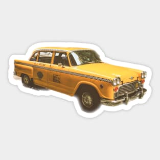 Yellow Cab Vintage Taxi Manhattan New York City Sticker